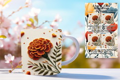 PLAYFUL PNG for 15oz Mug Wrap , 3D Flower Product Image 1