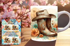 Enchanting 15oz Mug Wrap Png Template , Western Product Image 1