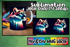 Vibrant escapes 11oz 15oz sublimation wrap, Animals Art Product Image 1