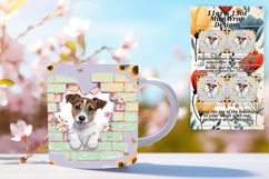 Serene 11oz Mug Wrap Png Design , Cute Dog Product Image 1