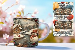 Elegant 11oz Mug Wrap Png Design , Christmas Product Image 1