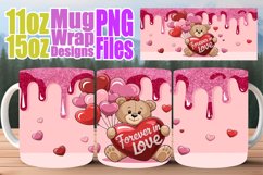 Happy journeys 11oz 15oz sublimation wrap, Love Bear Product Image 1