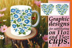 Sublimation Mug Wrap with Spring Heart Product Image 1