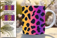 Glittering Leopard Print Mug Wrap 11oz/15oz Design Product Image 1
