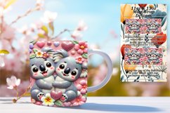 Vibrant 11oz Mug Wrap Png Template , Sweet Animals Product Image 1