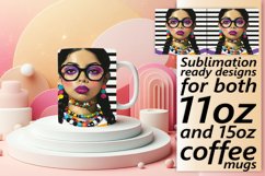 Beauty &amp; Stripes: Portrait Mug Wrap Sublimation,11oz/15oz Product Image 1