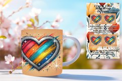 Luxurious 11oz Mug Wrap Png Design , Heart Product Image 1