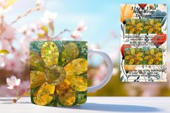 Glitter Flower Mug Wrap Design 11oz 15oz Product Image 1