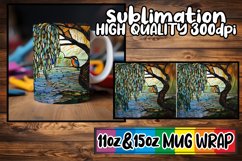 Enchanted Stained Glass Mug Wrap Scenes 11oz/15oz Product Image 1