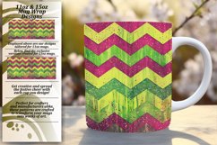 Shiny Glitter 11oz/15oz Stripe Mug Wrap Product Image 1