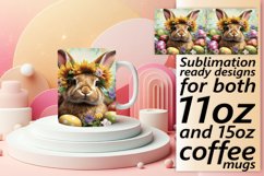 Whimsical Spring Bunny Wrap Sublimation 15oz Product Image 1