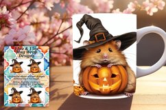 Spooky Pumpkin Animal Mug 11oz/15oz Wrap PNG Product Image 1