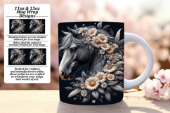 Gorgeous 11oz Mug Wrap Png Design , Horse Product Image 1