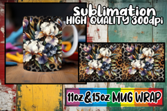 Uplifting moments 11oz 15oz sublimation wrap, Leopard Prints Product Image 1