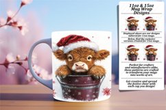 Whimsical 15oz Mug Wrap Png Template , Christmas Product Image 1