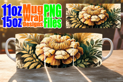 Serene beauty 11oz 15oz mug wrap, Flowers Product Image 1