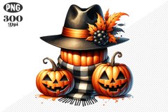 Halloween Pumpkins Sublimation - Clipart PNG Design Product Image 1