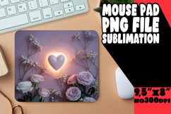 Joyful Mouse Pad Sublimation Magic, 3D Heart Product Image 1