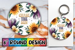 Radiant Circle Ornaments Design, Flower Quote Product Image 1
