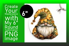 Charming Gnome Round Ornament Sublimation Product Image 1