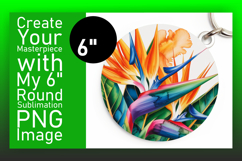Creative Keychain Round Design PNG , Flowers Product Image 1