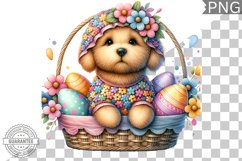 Easter Dog Sublimation - Easter Clipart PNG Design Product Image 1