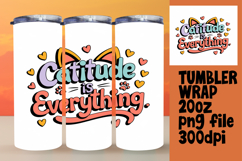VIBRANT 20oz Tumbler Artwork for DIY , Cat Quote Product Image 1