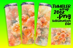 Tumbler Wrap Design 20oz Colorful Flower Patterns Product Image 1