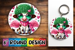 Cheerful Round Car Coaster PNG, Valentines Product Image 1