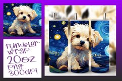 Dog Art Tumbler Wrap - Colorful 20oz Sublimation Product Image 1