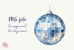 Retro Disco Ball PNG Groovy Disco Christmas Clipart Product Image 5