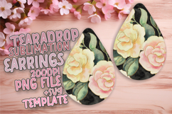 Artful Teardrop Design for Sublimation , Flower Pattern Product Image 1