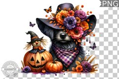 Halloween Dog Flowers Sublimation - Clipart PNG Design Product Image 1