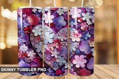 3D Valentine&#039;s Day Tumbler Design | Sublimation Wrap 20 Oz Product Image 1