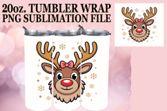 Sweet Sublimation 20oz tumbler wrap, Cute Christmas Product Image 1