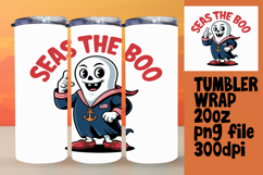 Sublimation-Ready 20oz Design , Funny Ghost Product Image 1