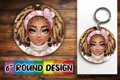 Enchanted Circle Keychain Magic, Afro Girl Product Image 1