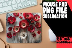 Premium 3D Marble Flower Pattern Sublimation Mouse Pad Product Image 1