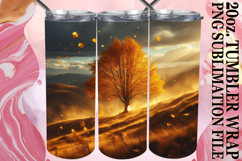Magical Sublimation 20oz tumbler wrap, Autumn Product Image 1