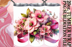 Vibrant Joy 20oz tumbler wrap, Flowers Product Image 1