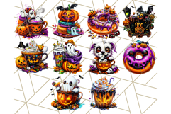 Spooky Café Cuties Halloween PNG Clipart, Holiday Elements Product Image 4