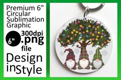 Unique Round Design Keychain Template , Gnomes Product Image 1