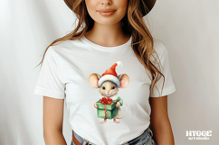 Christmas Mice PNG Sublimation Winter Mouse PNG Product Image 2