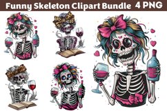 Funny Skeleton Messy CLIPART PNG Product Image 1