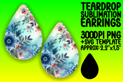 Bright Teardrop Design for Sublimation , Watercolor Patter Product Image 1