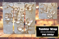 Stylish 20oz Tumbler Design , 3D Flower Product Image 1