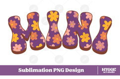 mini Png Retro Flowers Mother&#039;s Day Floral Mom Sublimation Product Image 1