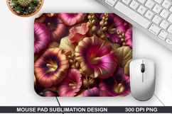 3D Flowers Mouse Pad Sublimation, Flowers Mouse Pad PNG Product Image 1
