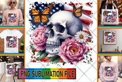 Dazzling TOTE BAG Art Ideas, Skull USA Product Image 1