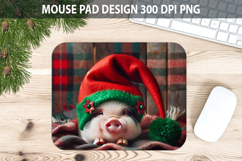 Christmas Cute Pig Pad Sublimation - Animal PNG Design Product Image 1
